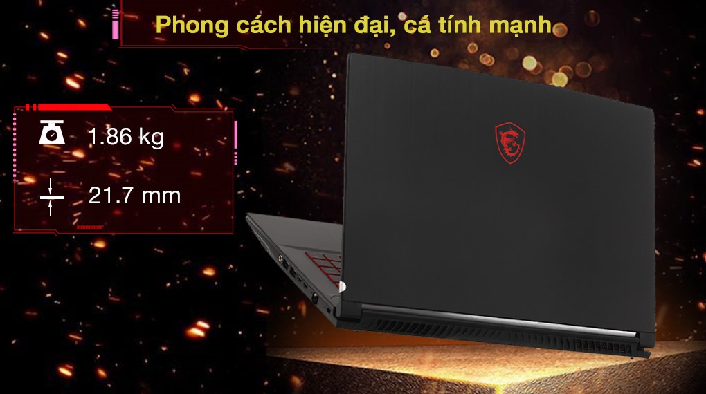 Laptop MSI Gaming GF65 Thin 10UE i5 10500H/16GB/512GB/6GB RTX3060 Max-Q/144Hz/Balo/Win10 (286VN)