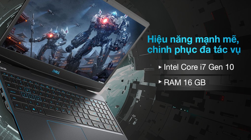 Laptop Dell Gaming G3 i7 10750H/16GB/512GB/6GB GTX1660Ti/120Hz/Win10 (P89F002G3500B)