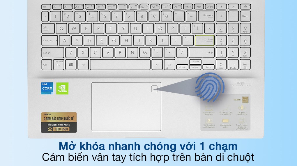 Laptop Asus VivoBook A515EP i5 1135G7/8GB/512GB/2GB MX330/Win10 (BN544T)