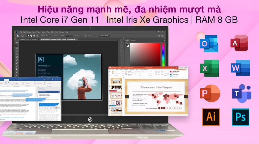 Laptop HP Pavilion 15 eg0504TU i7 1165G7/8GB/512GB/Win11 (46M00PA)