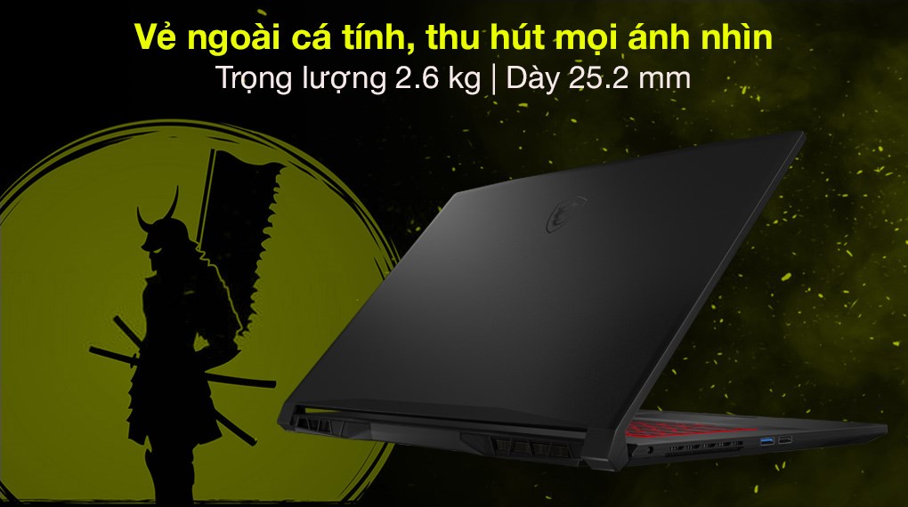 Laptop MSI Katana GF76 11UC i7 11800H/8GB/512GB/4GB RTX3050/144Hz/Balo/Chuột/Win10 (441VN)
