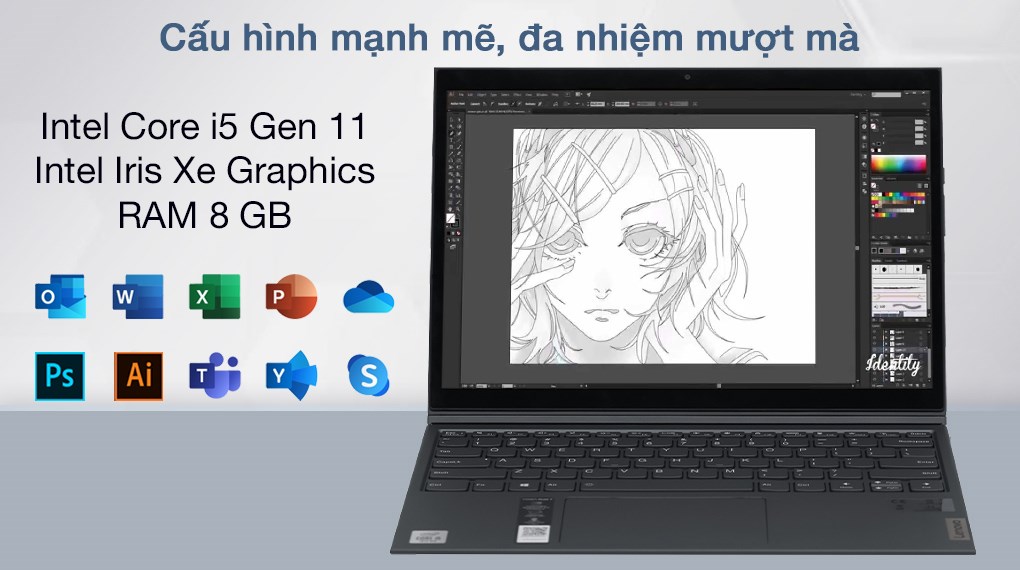 Laptop Lenovo Yoga Duet 7 13ITL6 i5 1135G7/8GB/512GB/Touch/Pen/Win10 (82MA000PVN)
