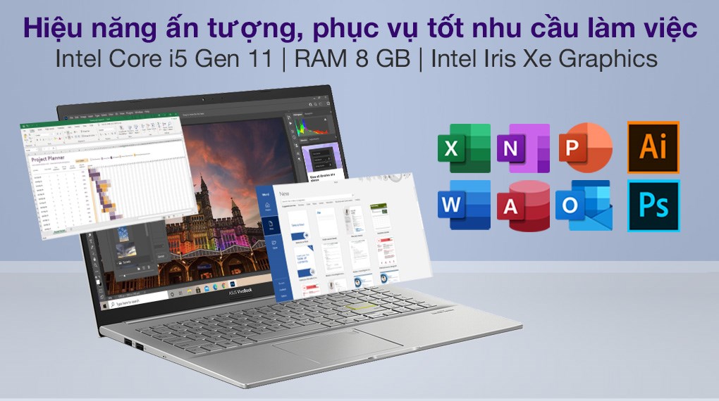 Laptop Asus VivoBook A515EA i5 1135G7/8GB/512GB/Win10 (L12032T)