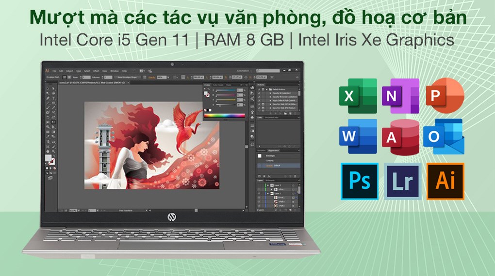 Laptop HP Pavilion 14 dv0510TU i5 1135G7/8GB/512GB/Win11 (46L79PA)