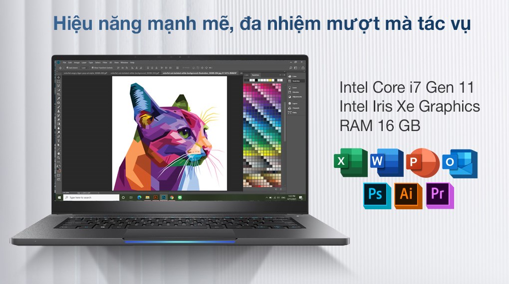 Laptop Intel NUC M15 Kit i7 1165G7/16GB/512GB/Touch/Win10 (BBC710BCUXBC1)