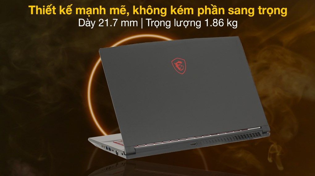 Laptop MSI Gaming GF63 Thin 10SC i7 10750H/8GB/512GB/4GB GTX1650 Max-Q/Win10 (813VN)