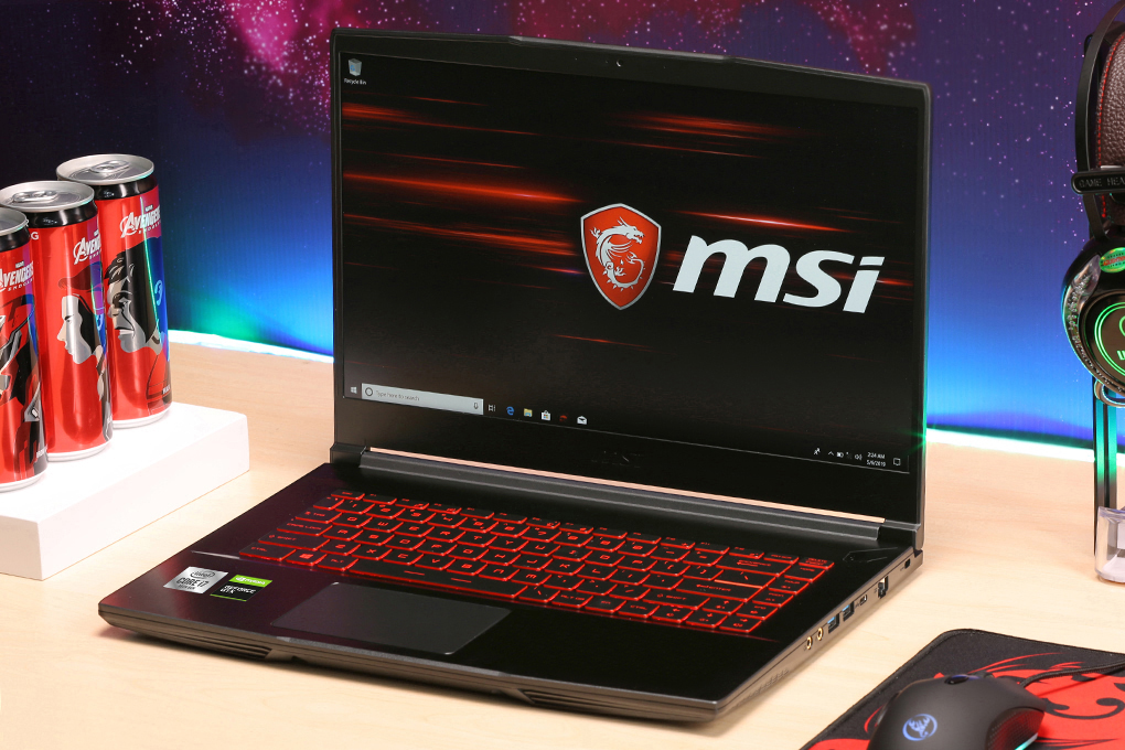 Laptop MSI Gaming GF63 Thin 10SC i7 10750H/8GB/512GB/4GB GTX1650 Max-Q/Win10 (813VN)