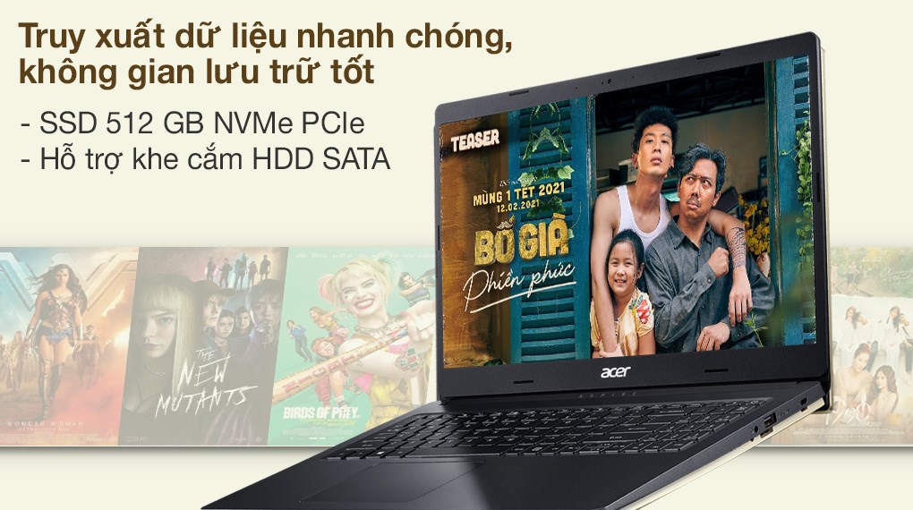 Laptop Acer Aspire 3 A315 57G 573F i5 1035G1/8GB/512GB/2GB MX330/Win11 (NX.HZRSV.00B)