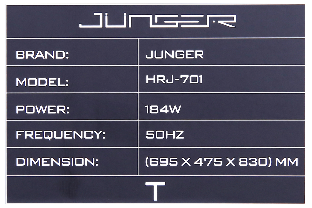 Máy hút mùi âm tủ Junger HRJ-701
