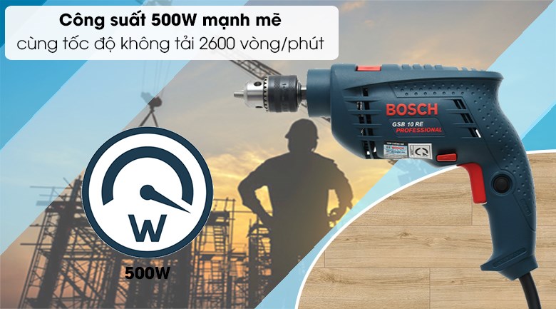 Máy khoan động lực điện Bosch GSB 10 RE 500W