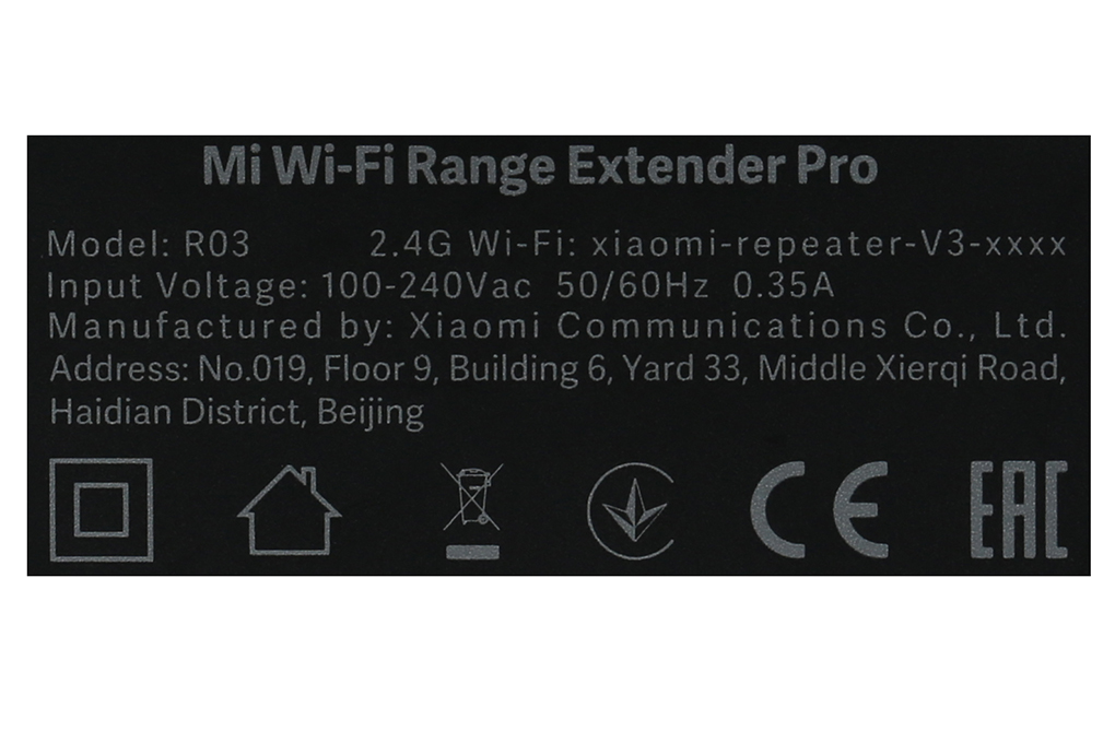 Repeater (bộ mở rộng sóng) Wifi Chuẩn N Xiaomi Pro Đen