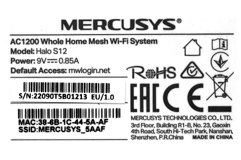 Router Wifi Mesh 3 Pack AC1200 Mercusys Halo S12 Trắng