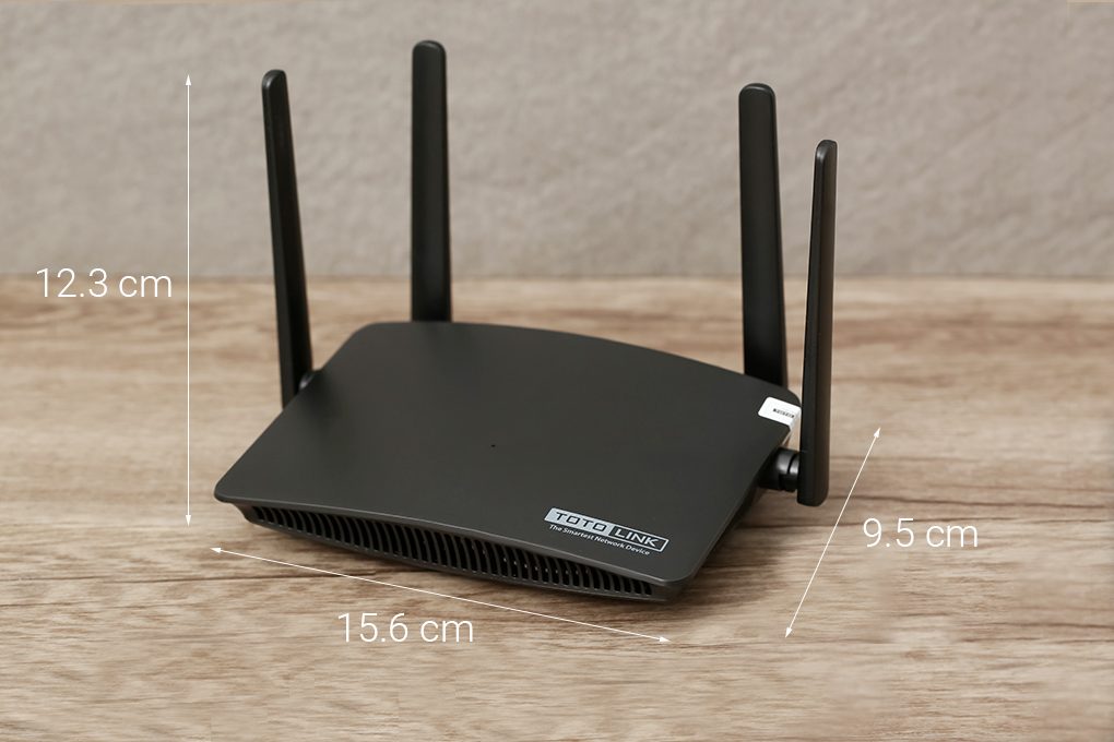 Bộ Phát Sóng Wifi Router Chuẩn AC1200 Totolink A720R Đen