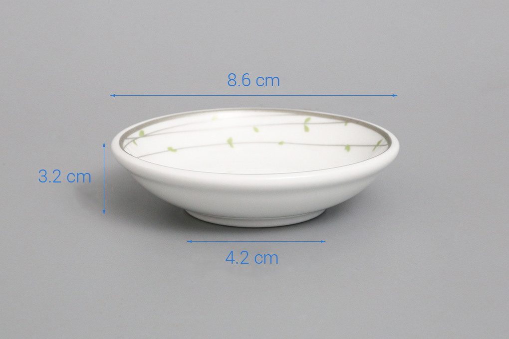 Dĩa chấm sứ 8.6 cm Chuan Kuo CK02 TA2103-2023