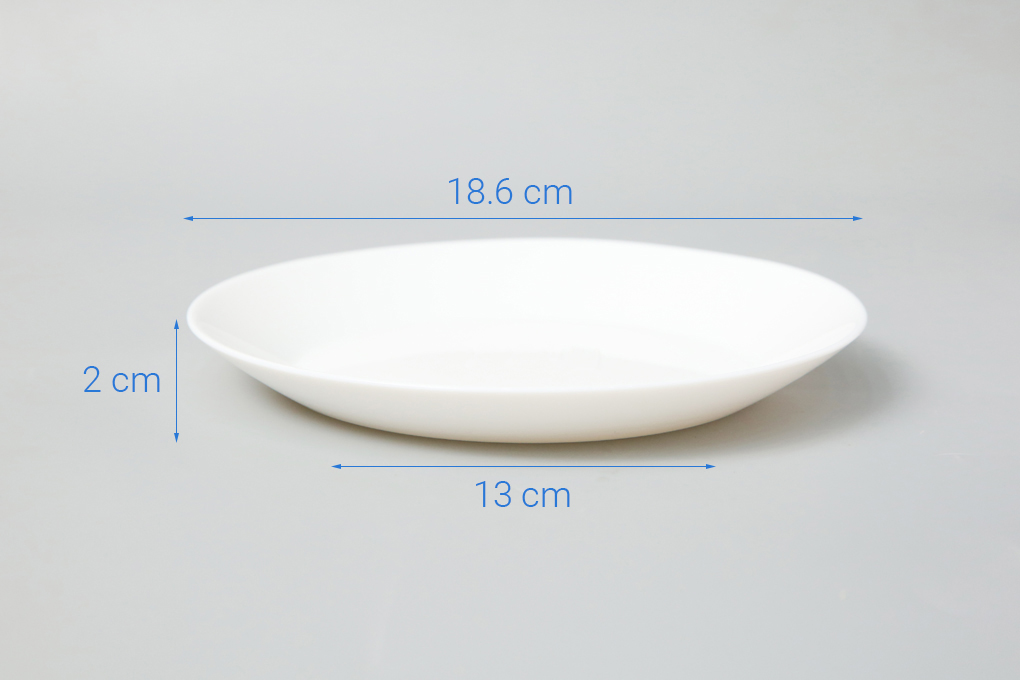 Dĩa cạn thủy tinh trắng 19.1 cm DMGK NP75T