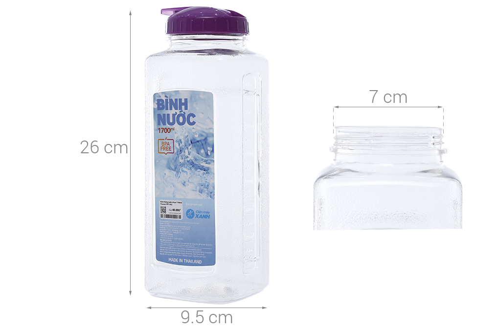 Bình đựng nước nhựa 1.7 lít Pioneer PET-002