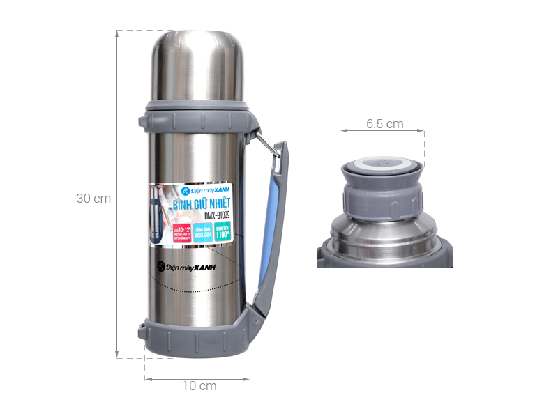 Bình giữ nhiệt inox 1.1 lít DMGK-BT009