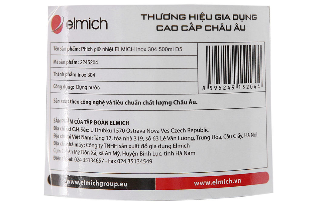 Bình giữ nhiệt inox 500 ml Elmich D5