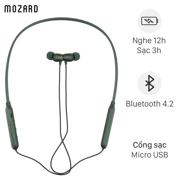 Tai nghe Bluetooth Mozard Z702 Xanh