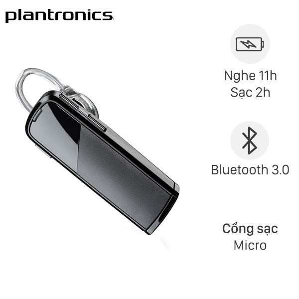 Tai nghe Bluetooth 1 Bên Plantronics Explorer 80 Sable Xám