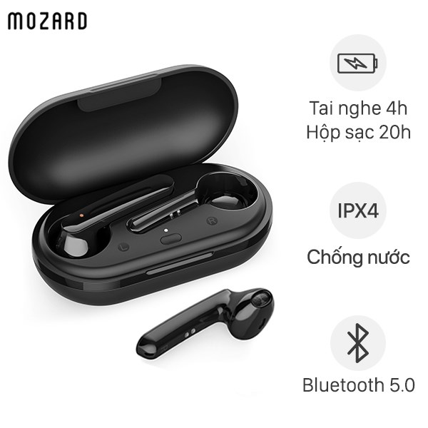 Tai nghe Bluetooth True Wireless Mozard DT920 Đen