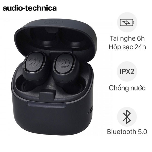 Tai nghe Bluetooth True Wireless Audio Technica ATH-CK3TW Đen