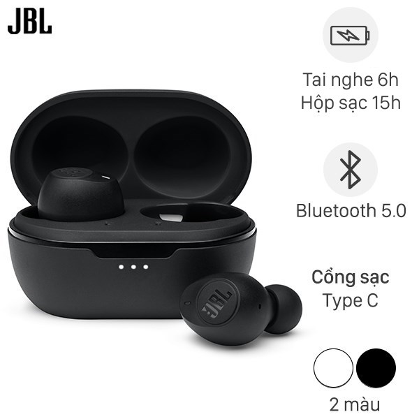 Tai nghe Bluetooth True Wireless JBL T115TWSWHTAS