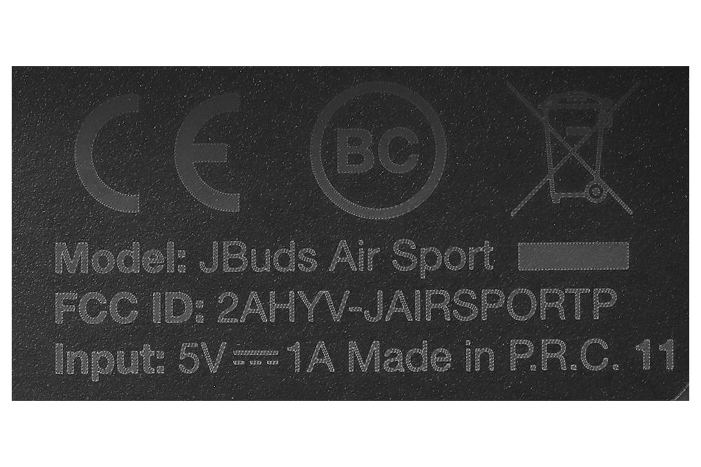 Tai nghe Bluetooth JLab JBuds Air Sport Đen