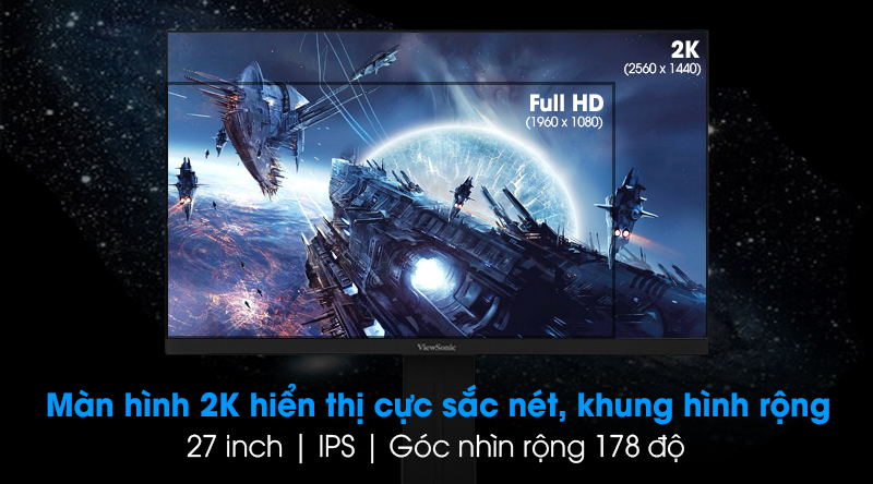 Màn hình máy tính Viewsonic LCD Gaming XG2705 27 inch 2K 144Hz 1ms