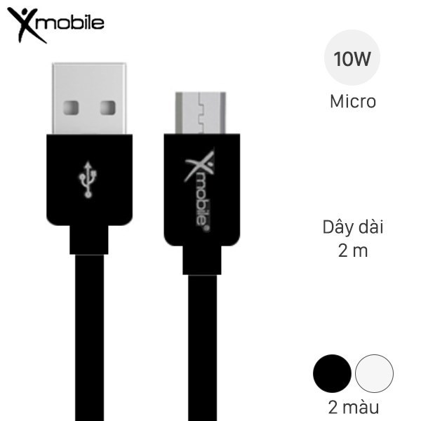 Dây cáp Micro USB 2 m Xmobile MU03