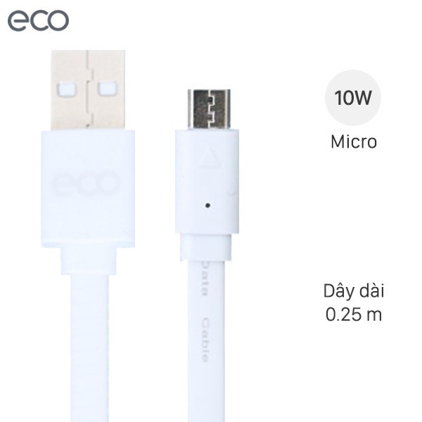 Dây cáp Micro USB 25 cm ECO
