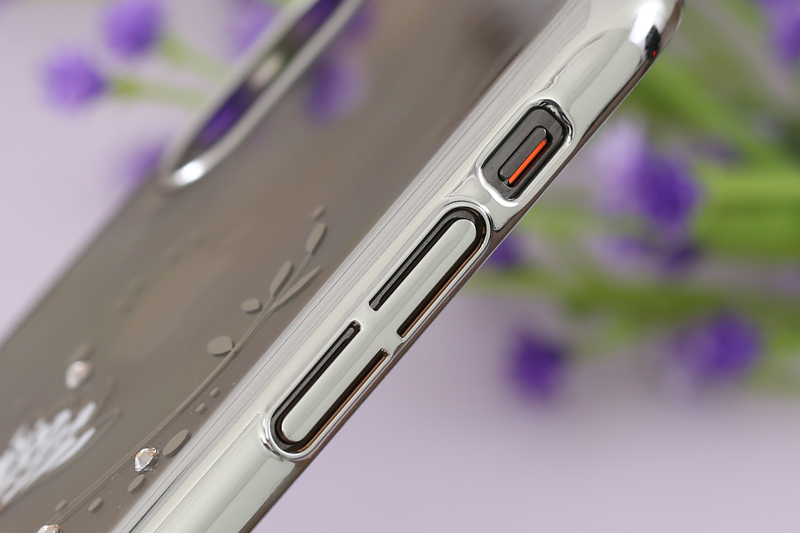 Ốp lưng iPhone X Nhựa cứng viền dẻo Totus with Crystal COSANO Bạc