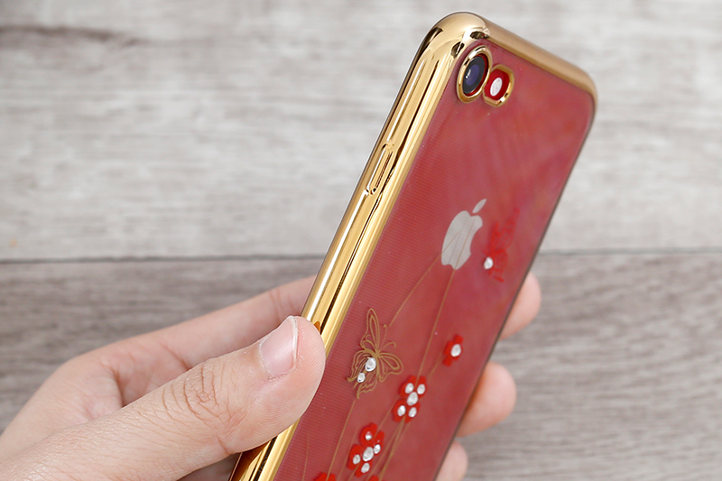 Ốp lưng iPhone 7-8 nhựa dẻo Electroplate printing OSMIA Hoa sắc