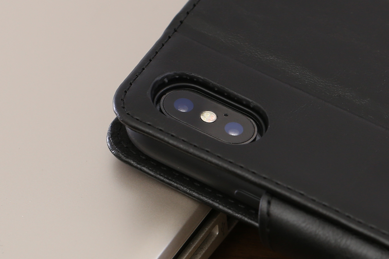 Ốp lưng iPhone X Nhựa dẻo nắp gập Button JM Đen