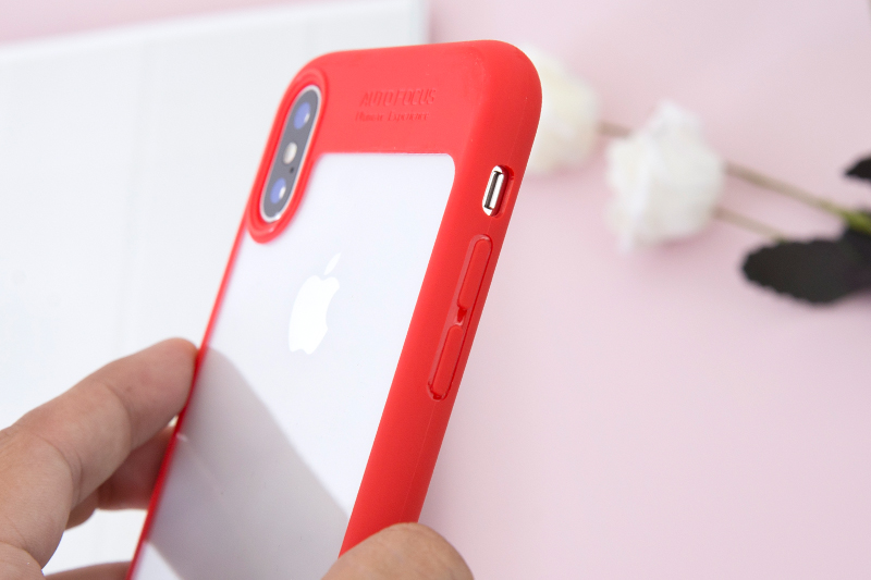 Ốp lưng iPhone X Nhựa dẻo viền cứng Pure III Đỏ