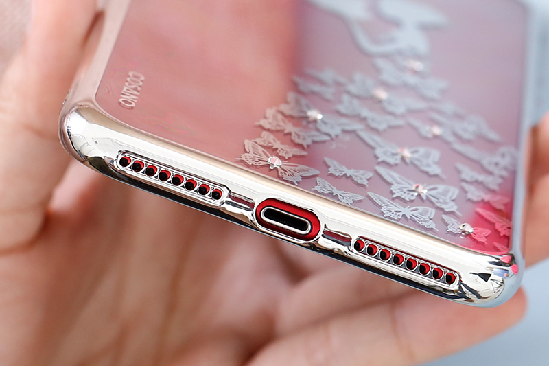 Ốp lưng iPhone 7 Plus - 8 Plus Nhựa dẻo Electroplating đầm dạ hội bạc