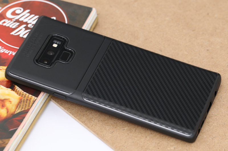 Ốp lưng Note 9 Nhựa dẻo Glossy Carbon Fibre COSANO đen