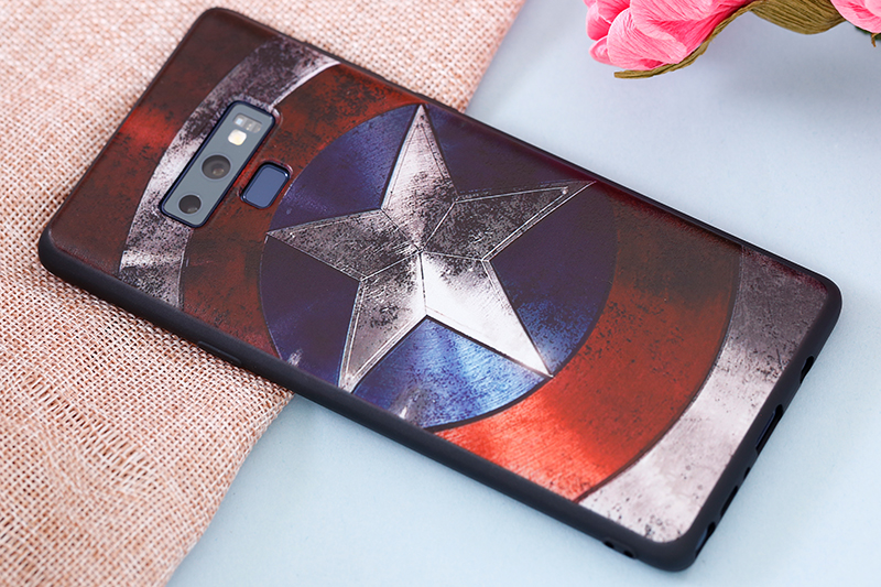 Ốp lưng Note 9 nhựa dẻo UV printing OSMIA CKTG141 Captain America