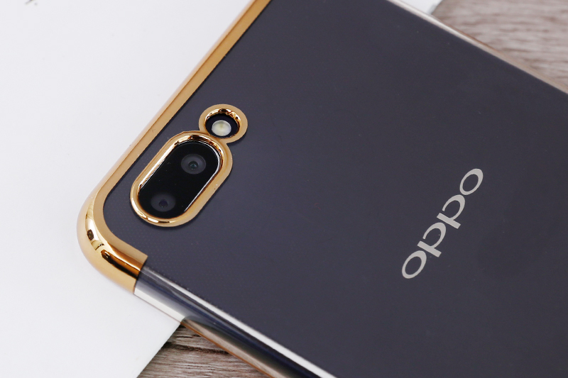 Ốp lưng Oppo A3s nhựa dẻo TPU Electroplate T&B OSMIA Gold