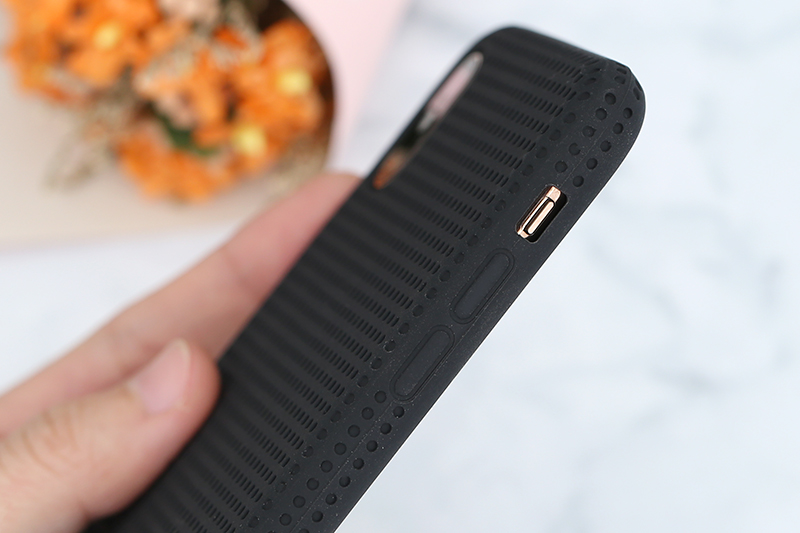 Ốp lưng iPhone XS Max Nhựa dẻo macaron silicon JM đen