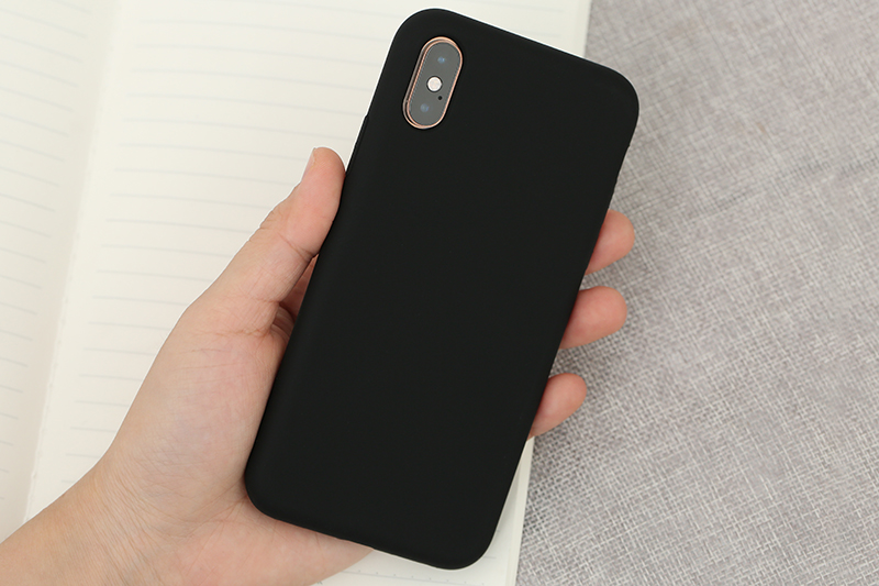 Ốp lưng iPhone X-XS Nhựa dẻo Ultra Slim Silicone Case JM đen chính hãng