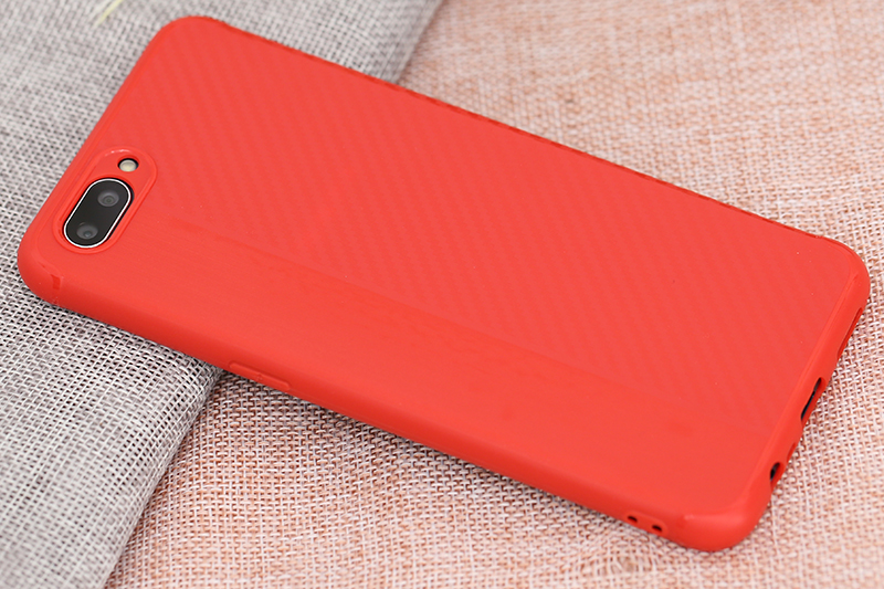 Ốp lưng Oppo A3s nhựa dẻo Carbon-Mix OSMIA Đỏ