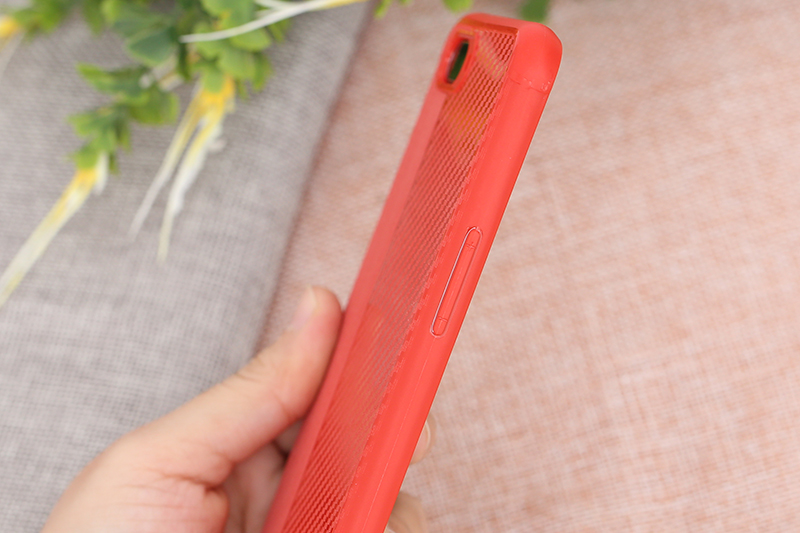 Ốp lưng Oppo A3s nhựa dẻo Carbon-Mix OSMIA Đỏ