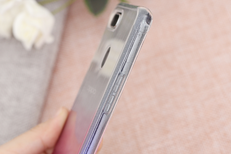 Ốp lưng Oppo F9 nhựa dẻo bling-bling OSMIA Đỏ