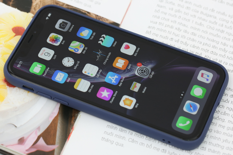 Ốp lưng iPhone XR Nhựa cứng viền dẻo Jelly Slim COSANO xanh navy
