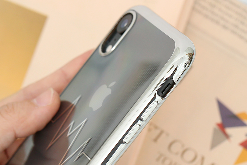 Ốp lưng iPhone XR Nhựa dẻo Electroplating nhịp tim COSANO bạc