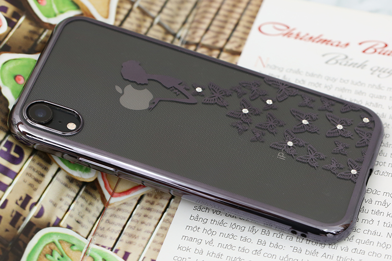 Ốp lưng iPhone XR Nhựa dẻo Electroplating đầm dạ hội COSANO đen
