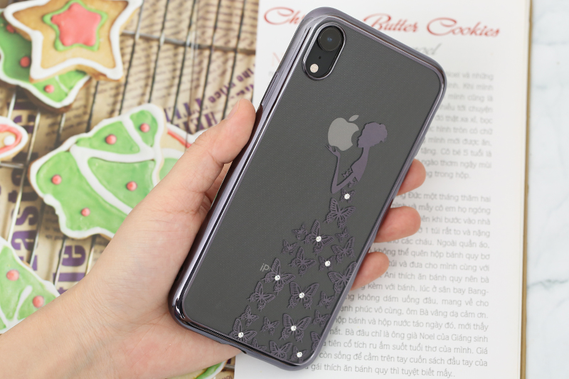 Ốp lưng iPhone XR Nhựa dẻo Electroplating đầm dạ hội COSANO đen