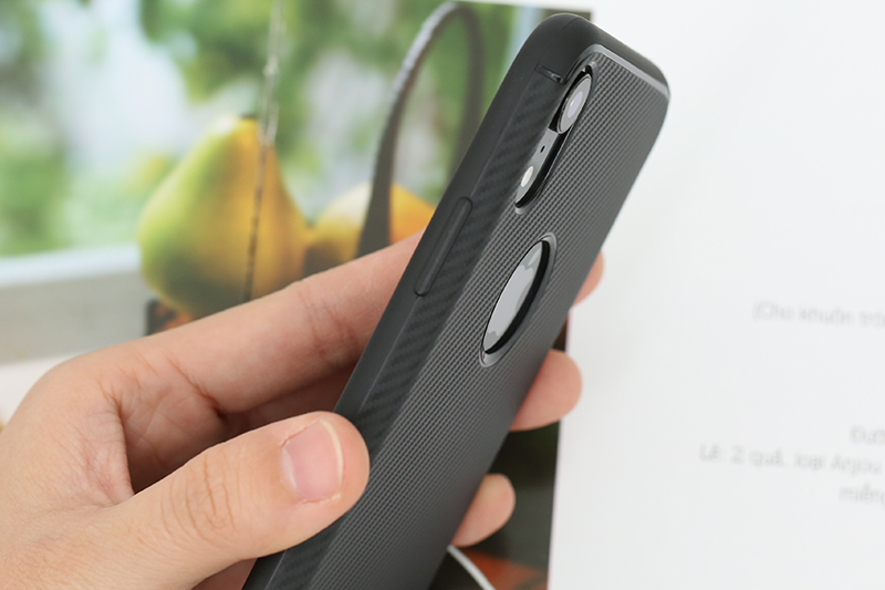 Ốp lưng iPhone XR Nhựa dẻo New Carbon Fibre COSANO đen