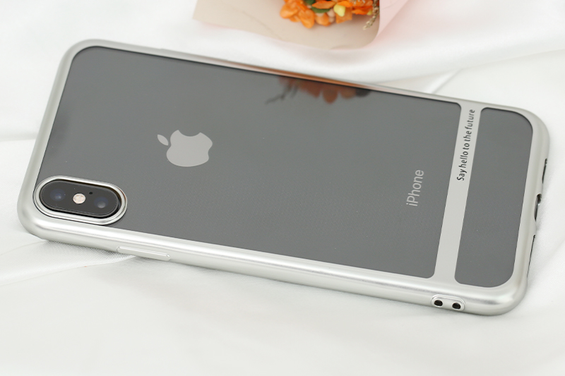 Ốp lưng iPhone XS Max Nhựa dẻo Electroplating future COSANO bạc